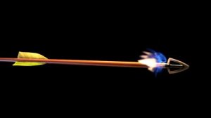 flaming arrow